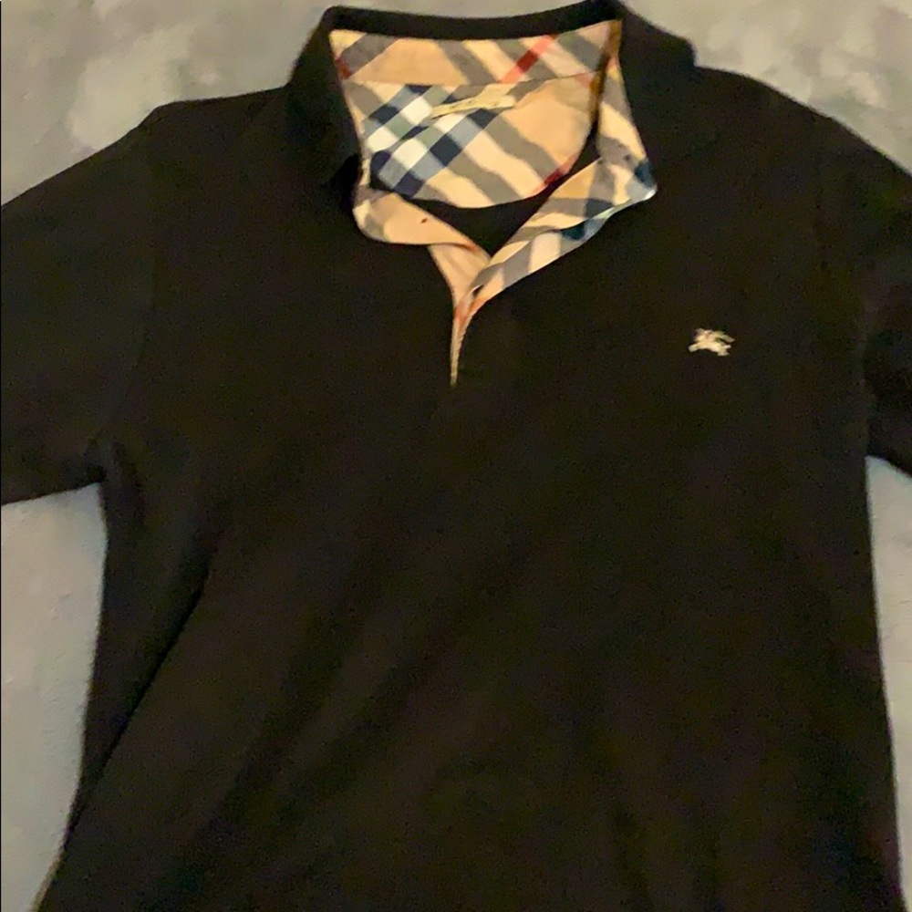 Burberry long sleeved polo shirt. NO FLAWS!